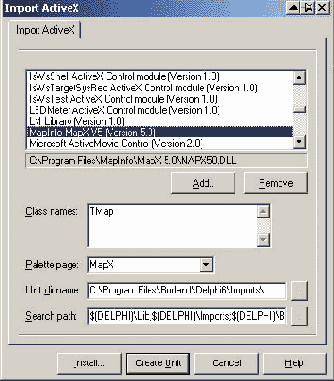  MapX  Delphi